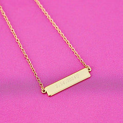 Engravable Bar Necklace