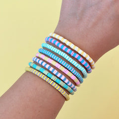 Vacation Vibes Bright Stretch Bracelet Set of 8