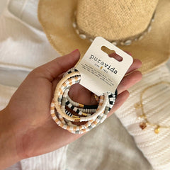 Vacation Vibes Neutral Stretch Bracelet Set of 8