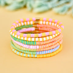Sunset Beach Stretch Bracelet Set of 8