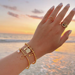 Harper Disc Bead Stretch Bracelet