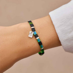 Slytherin™ Tile Bead Stretch Bracelet