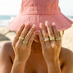 Sunset Beach Stretch Ring Set of 3