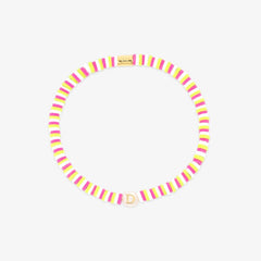 Raspberry Alphabet Stretch Bracelet