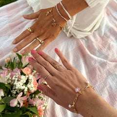 Harper Starburst Heart Charm