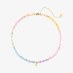 Initial Ombre Stone Bead Choker
