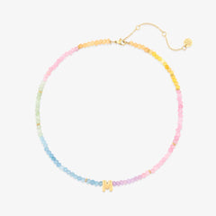 Initial Ombre Stone Bead Choker