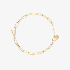 Initial Paperclip Chain Bracelet