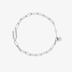 Initial Paperclip Chain Bracelet