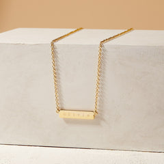 Engravable Bar Necklace