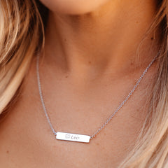 Engravable Bar Necklace