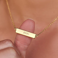 Engravable Bar Necklace