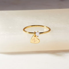 Engravable Heart Ring