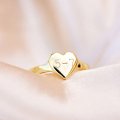 Engravable One Heart Ring