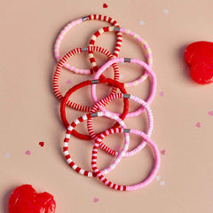 Vacation Vibes Pink Moment Stretch Bracelet Set of 8