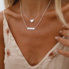 Demi-Fine Engravable Bar Necklace
