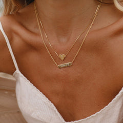 Demi-Fine Engravable Heart Choker