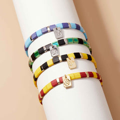 Slytherin™ Tile Bead Stretch Bracelet