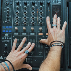 Men's Mixed Seed Bead Cord Bracelet