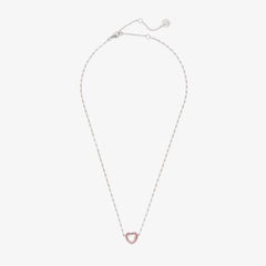 Stone & Enamel Heart Pendant Necklace