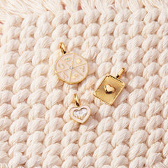 Harper Stone & Enamel Heart Charm