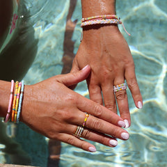 Sarita Mixed Seed Bead Stretch Ring