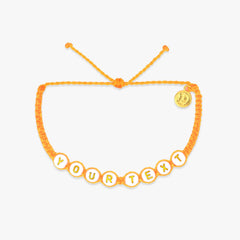 White Alphabet Bead Bracelet