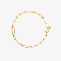 Initial Paperclip Chain Bracelet