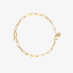 Initial Paperclip Chain Bracelet