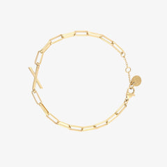 Initial Paperclip Chain Bracelet