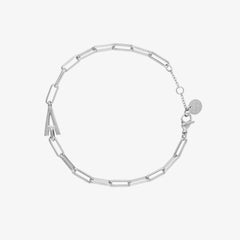 Initial Paperclip Chain Bracelet