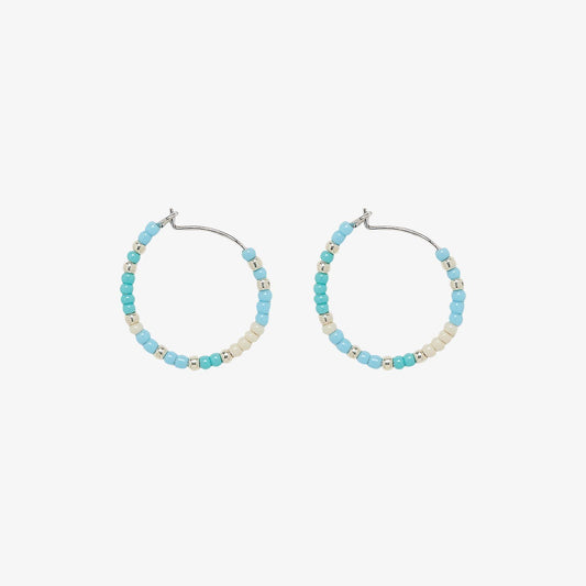 Playa Seed Bead Hoop Earrings